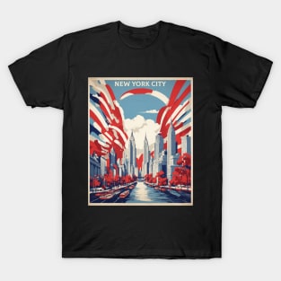 New York United States of America Tourism Vintage Poster T-Shirt